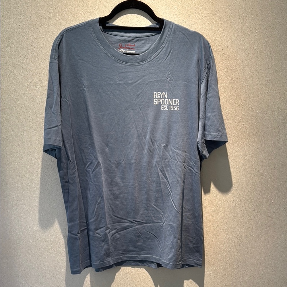 Reyn Spooner Men's Blue Short-Sleeve Logo T-Shirt Limited Issue